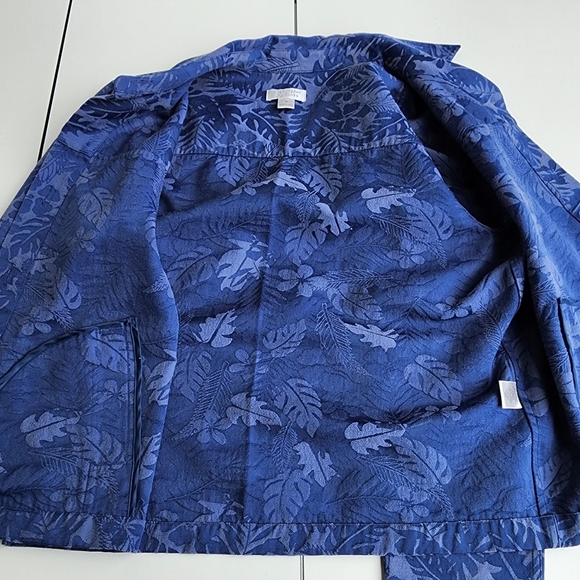 Christopher & Banks Blue Floral Lightweight Shirt Jacket - Picture 2 of 15